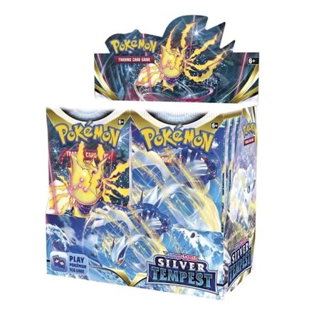 UDSALG! 360 stk Gaveæske Evolving Skies Booster Pack til Børn Tegneserie Sød Lege Kort Papir (SS12 Silver Tempest)-AD