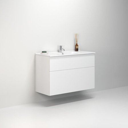 Dansani Luna Kantate Kommodpaket 101 cm Vit högglans, Badrum