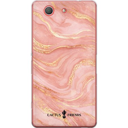 Yhteensopiva Puhelinkuori Sony Sony Xperia Z3 Compact Cactus and Friends – RoseGoldFlow