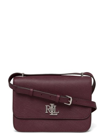Crosshatch Leather Medium Sophee Bag Burgundy Lauren Ralph Lauren