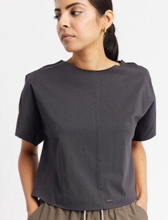 Rethinkit Studios Tee Short Raw Edges Caen - Black - XS