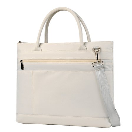 Laptopväska för män och kvinnor Business axelväska Lätt pendlingsportfölj Stor kapacitet cross body filväska - beige