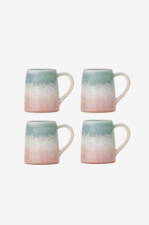 Bloomingville - Winnie Krus, sett med 4 stk. - Flerfarget - Kopper & krus - Fra Homeroom