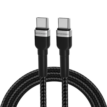 Wozinsky USB-C till USB-C kabel PD 65W 1m - Svart