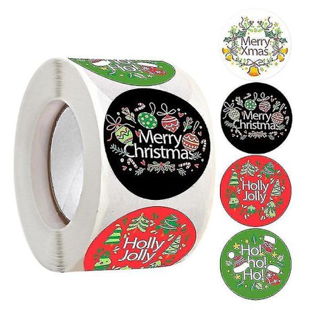 500pcs/roll Merry Christmas Label Stickers For Gifts Decor