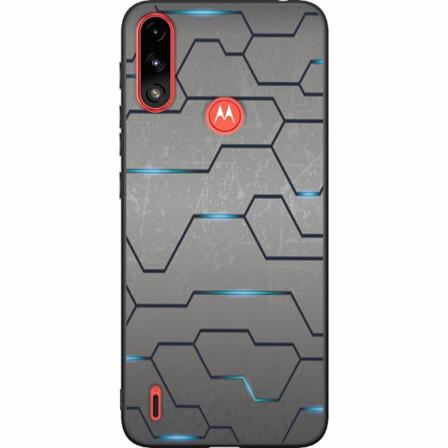 Motorola Moto E7i Power Svart Skal Mönster