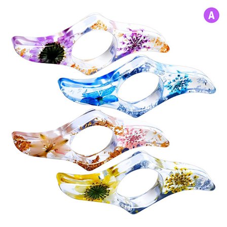 1 STK Epoxy Tørrede Blomster Tommelfingerbog Støttebog Sideholder Con