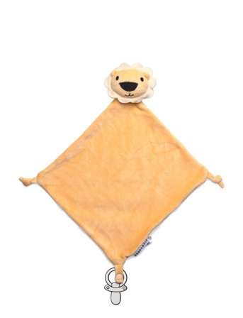 Velour Blanket Yellow Lion Cream Geggamoja