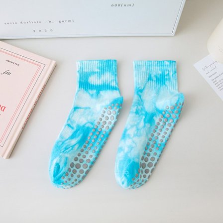 Kvindelige Pilates Yoga Yoga Socks Tie Dye Grip Socks