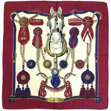 Hermès Vintage Scarves Rød, Dame Vintage Accessories, Størrelse: ONE Size