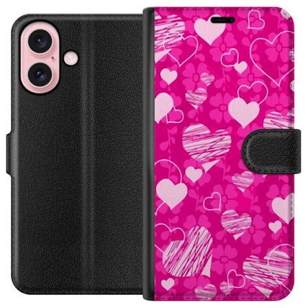 Yhteensopiva Lompakkokotelo Apple Apple iPhone 16 PopSydänKuviointi