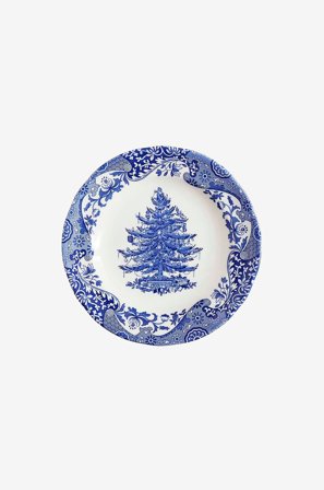 Spode - Lautanen 19 cm Blue Italian Christmas Tree - Sininen - Lautaset - - Homeroom