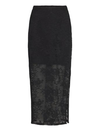 Mschantonie Hw Skirt Skirts Knee-length & Midi Skirts Black MSCH Copenhagen