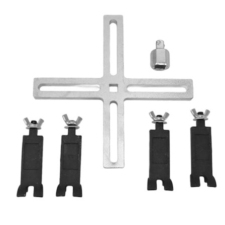 Justerbart verktyg för borttagning av bränslepump med adapter för låsring och tanklock