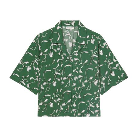 Marc O'Polo Blus Topp grön, Dam, Dam, Storlek: S