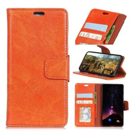 iPhone Xr etui i struktureret spaltlæder - Orange Orange
