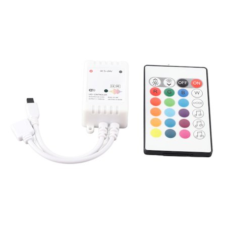 LED Strip Light Controller IR 24 Key WiFi Bluetooth DC5V-24V Smart Röststyrning Tuya Family KTV 3 Way