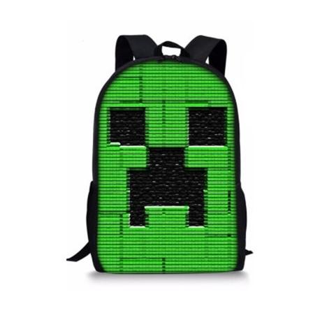 Minecraft Ryggsekk for Barn Student Skolevesker Skuldersekk-WELLNGS B