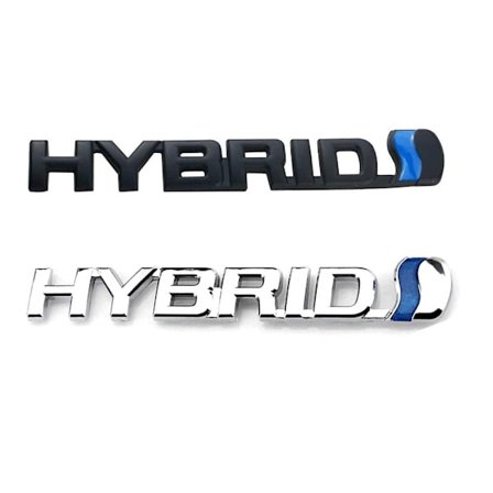 2 STK Hybrid Emblem 3D Logo Bogstaver Bilmærke Automobilmærke