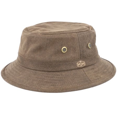 MJM Hats - Faux Suede Brown Bucket Bucket Brown Hat - @ Hatstore