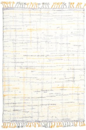 Alfombra Shaggy Rakel - Blanco Crema/Naranja 160X230 Lana