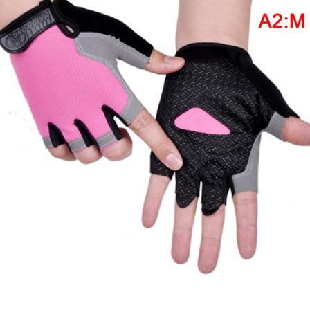 Cykling Anti-slip Anti-svett Herr Dam Half Finger Handskar Breat