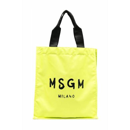 Msgm, Tote Bags Geel, Dames, Maat:ONE Size