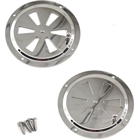 pieces - Ventilationsrist - 12,5 cm - Rund ventilationsrist dækning - BBQ røgeovn ventilationssæt - luftventiler - reservedele til røgeovn