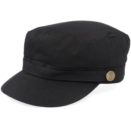 Jaxon & James - Herringbone Cap Black Army Army Black Cap - @ Hatstore