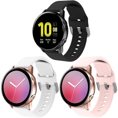 Silikonarmband Kompatibelt med Samsung Galaxy Watch 3 41mm Armband / Active 40mm Armband / Active 2 Armband / Galaxy Watch 42mm Armband, Kvinnor Män 