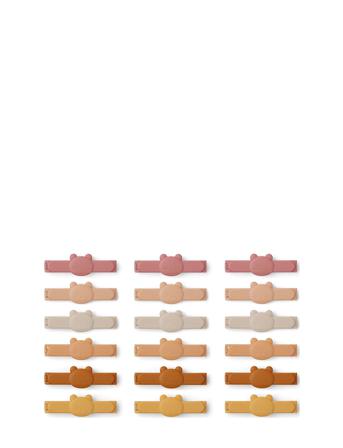 Gonzo Bag Clips 18-Pack Home Meal Time Lyserød Liewood