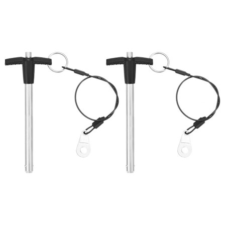 2025 Seneste Model 2 stk. T-håndtag Quick Release Pin, 5/16" x 2,76" (Dia. x L) 304 Rustfrit Stål Trykknap Quick Release Pin med Lanyard