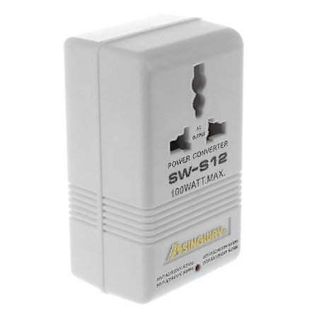 100 W jännitemuunnin, yhteensopiva matkustamisen kanssa - Muuntaa 110 V / 120 V jännitteen 220 V / 240 V jännitteeksi (valkoinen)