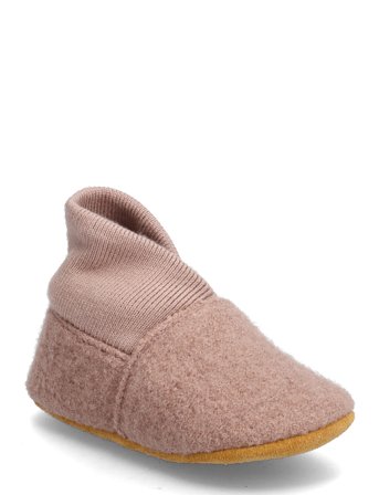 En Fant Wool Slippers W. Rib - Pink - 23