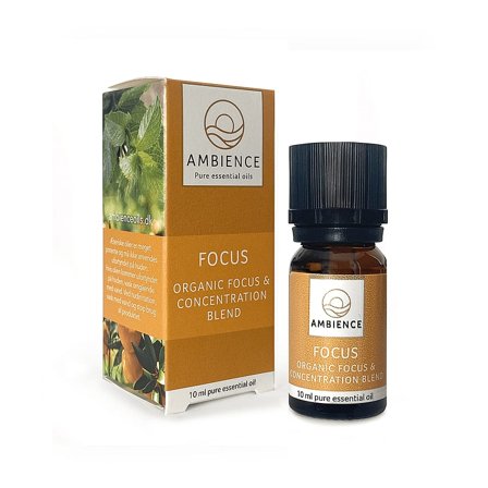 Ambience Focus & Concentration Olie blend Økologisk 10 ml, Tøj & Bolig, Duftolier, Æteriske Olieblends