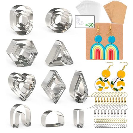 Polymer Clay Cutters Set Örhängen Molds 124PCS 124PCS