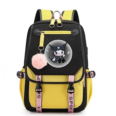45cm Sanrios Cartoon Kawaii Kuromi My Melody Cinnamoroll Koulu reppu Suuri kapasiteetti Rentouttava Kevyt Söpö reppu Kuromi1 Kuromi18