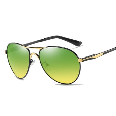 Klassiske Aviator Polariseret Solbriller til Mænd og Kvinder i Retro Vintage Stil med Fjederhængsel (Guld Stel)