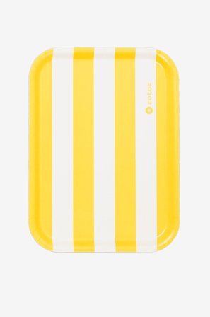 Rotor design - Serveringsbricka Stripes - Gul - Brickor - Från Homeroom