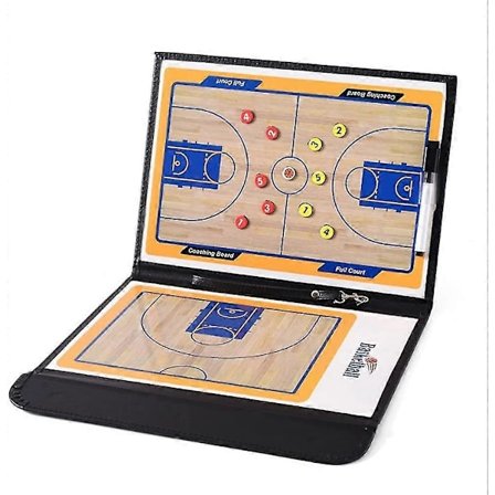 Basketball Coaching Board Trener Clipboard Taktisk Magnetisk Tavle Kit Med Tørrslett, Markeringspenn Og Glidelåspose