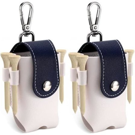 2-delt golf midjeveske (svart), lett golfhylse midjeveske, bærbar golf utility veske med klips