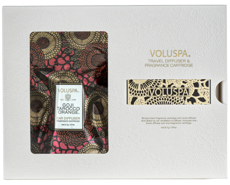 Voluspa Bil Diffuser Gojibær-Mango-Blodappelsin inkl Refill