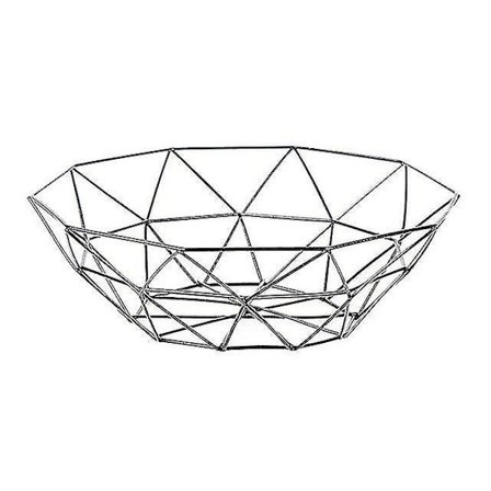 Frugtkurv Geometrisk Tråd Metal Skål Køkken Opbevaring Display