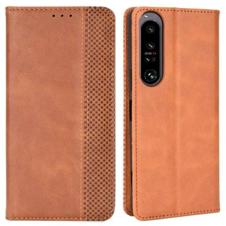 Bofink Vintage Sony Xperia 1 IV læderetui - Brun Brown