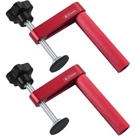 Hurtigvirkende hundeklemmer i aluminium med 20 mm huller, træbearbejdningsbord, nedholdningsklemmer, tilbehør til arbejdsbord