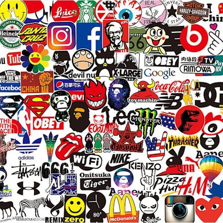 100 stk. Trendy Graffiti-klistremerker Vanntette Bærbare Bagasje Skate Multicolor Julegave