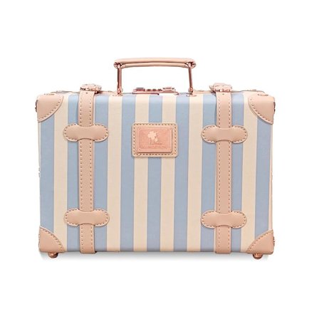 Uniwalker Koffert Retro Stripe-Blå 22x33cm 13"