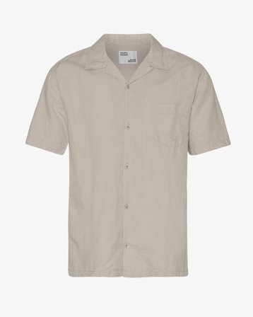 Linen Short Sleeved Shirt - Oyster Grey - Male - S