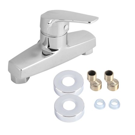 Veggmontert blandebatteri for badekar i sinklegering med ett håndtak