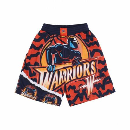 Mitchell & Ness, basketball shorts nba jumbotron 2.0 mesh short hardwood classics golwar Bruin, Heren, Maat:M